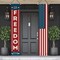 4th of July & Patriotic Holiday Outdoor Decorations – Hanging American Flag and Banner Wreath, Stars & Stripes Porch Sign for Memorial Day, Independence Day, Veterans Day, and Labor Day (Red, White, Blue, 2025)